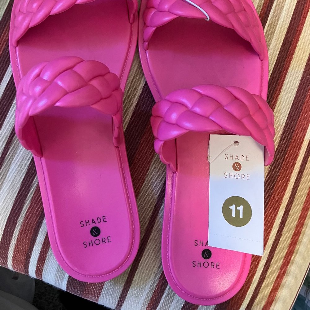 Size 11 sexy Barbie pink sandals NWT